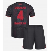 Maglia Calcio Bayer Leverkusen Jarell Quansah #4 Prima Divisa Bambino 2025-26 Manica Corta (+ pantaloncini)